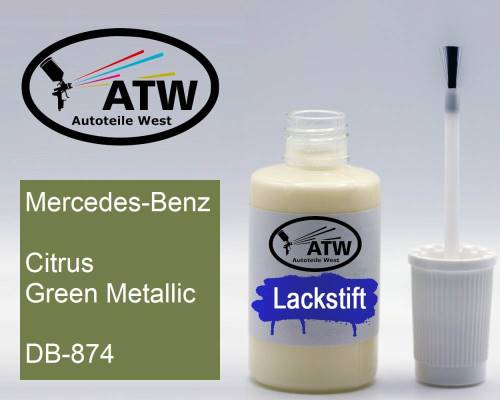 Mercedes-Benz, Citrus Green Metallic, DB-874: 20ml Lackstift, von ATW Autoteile West.